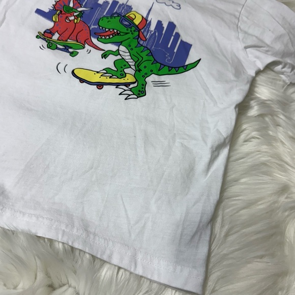 Primark Youth Boy Size 7-8 Years White Shirt with Colorful Dinosaur Graphic - Picture 6 of 12